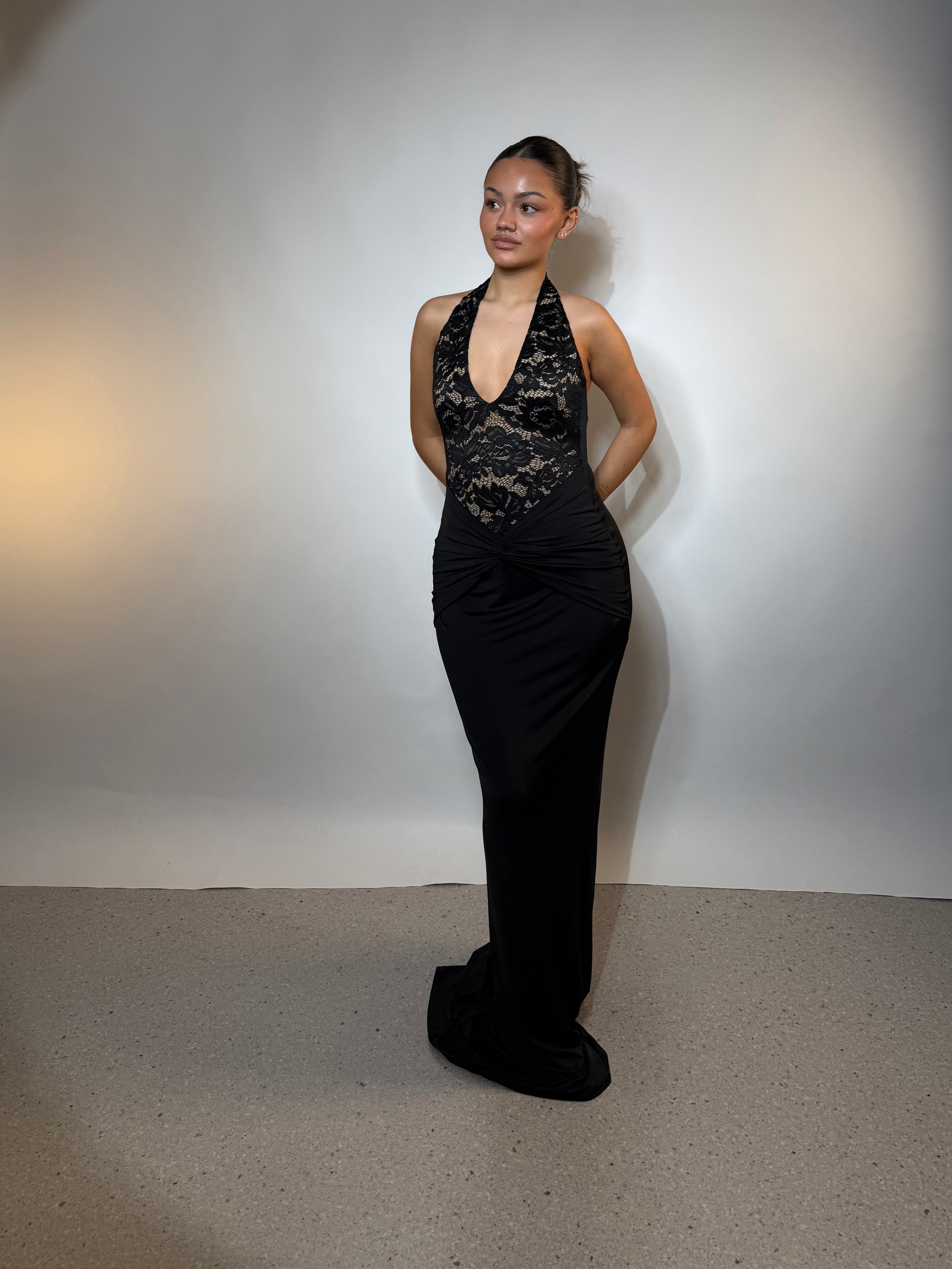 NOOKIE (black/lace) Lennox halter maxi | Rent My Style Boutique NOOKIE (black/lace) Lennox halter maxi | Rent My Style Boutique