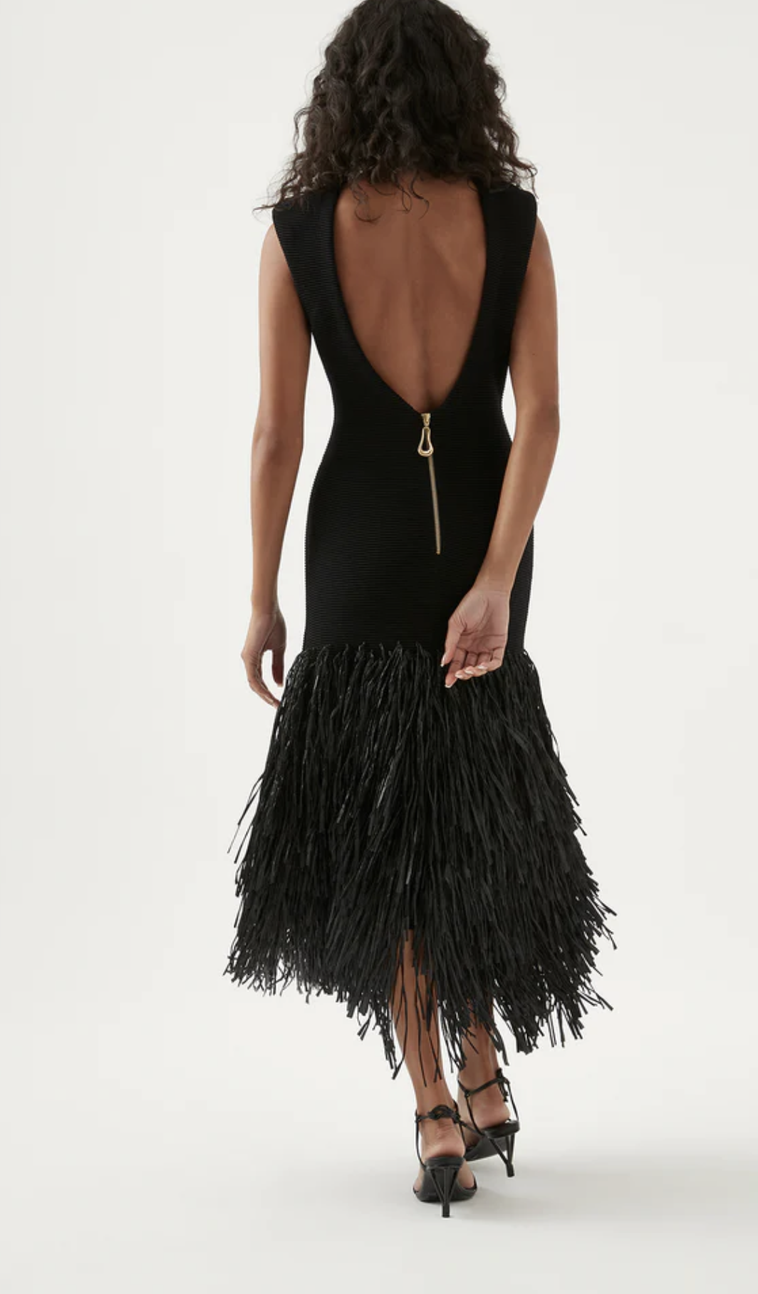 AJE (black) Rushes Raffia Knit feather midi | Rent My Style Boutique AJE (black) Rushes Raffia Knit feather midi | Rent My Style Boutique