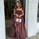 CATHERINE FERARRO (brown) Malanie bubble gown