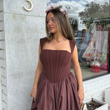 CATHERINE FERARRO (brown) Malanie bubble gown