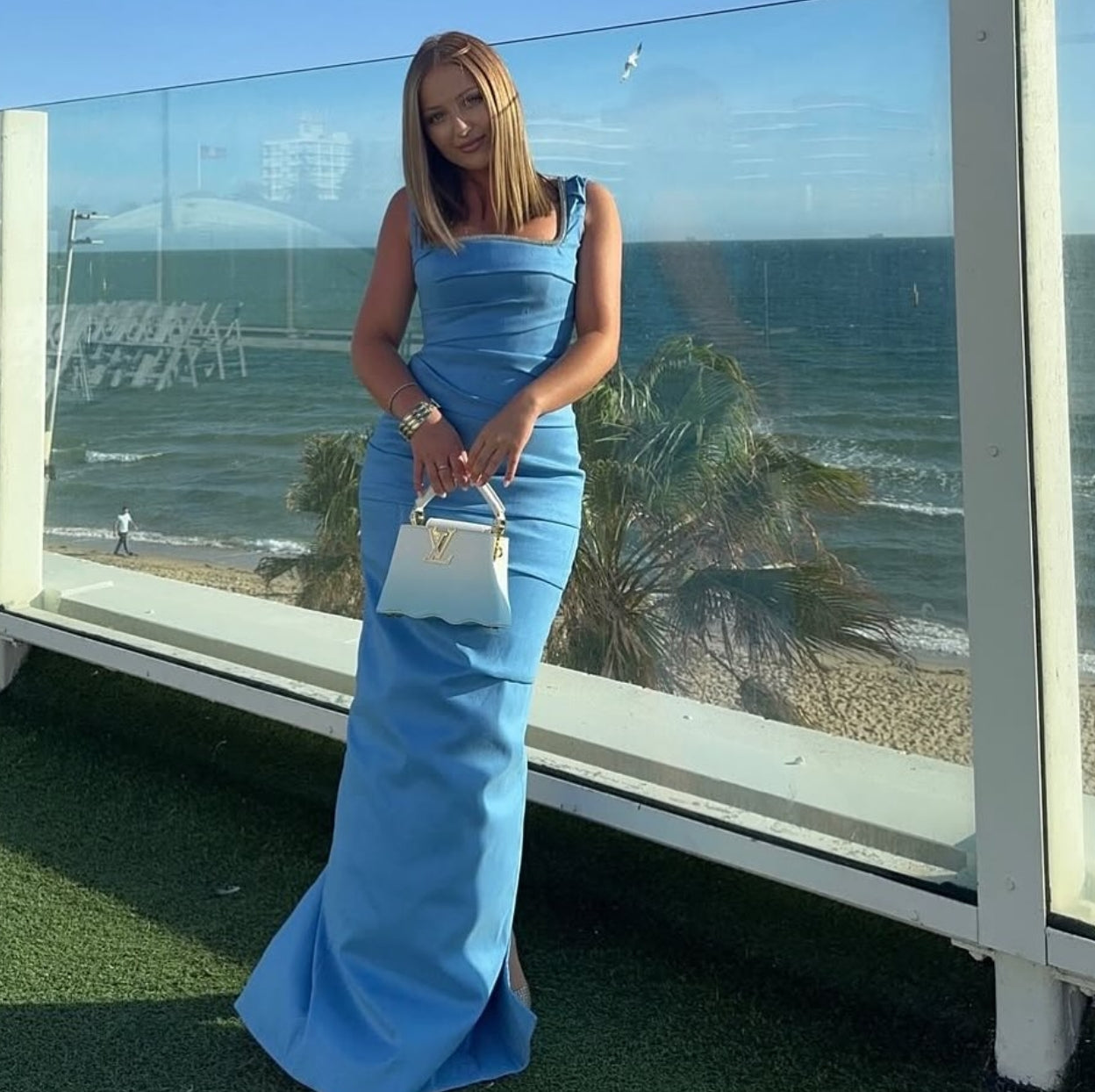 RACHEL GILBERT (blue) Onyx embellished gown | Rent My Style Boutique RACHEL GILBERT (blue) Onyx embellished gown | Rent My Style Boutique