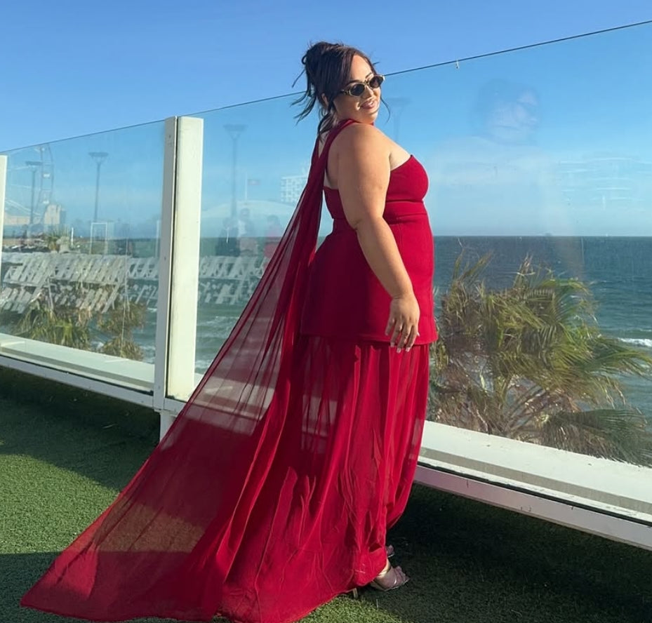 strapless open back dress SHEIKE (red) Marissa strapless gown