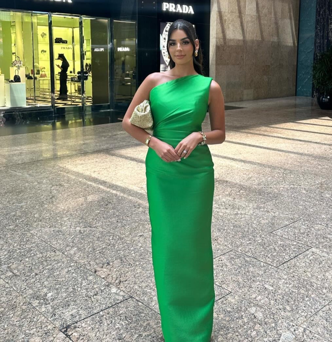 SOLACE LONDON (green) Kira Twill one shoulder gown | Rent My Style SOLACE LONDON (green) Kira Twill one shoulder gown | Rent My Style