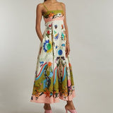 ALEMAIS (multicolor) Evergreen animal singlet sundress maxi