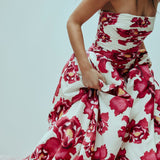 AJE (pink/white) Behold bubble hem floral maxi