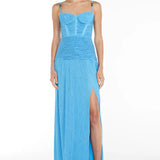 MANNING CARTELL (dark blue) Double Time Pleat gown