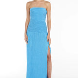 MANNING CARTELL (blue) Double time strapless maxi