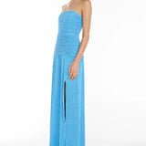 MANNING CARTELL (blue) Double time strapless maxi