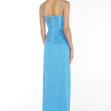 MANNING CARTELL (dark blue) Double Time Pleat gown