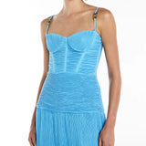 MANNING CARTELL (dark blue) Double Time Pleat gown