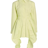 AKNVAS (lime/yellow) Helene long sleeve shirt dress