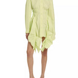 AKNVAS (lime/yellow) Helene long sleeve shirt dress