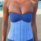 I AM DELILAH (blue) Angelina Corset and skirt set
