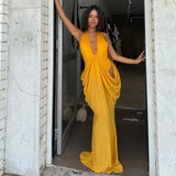 ATOIR (yellow saffron) Mina drape maxi