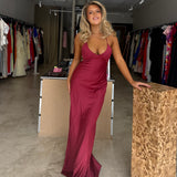 MANNING CARTEL (wine red) Saturation Point silk slip maxi