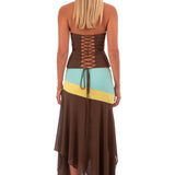 I AM DELILAH (brown/blue) Iris top / midi skirt set