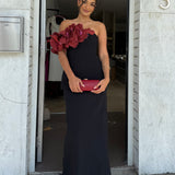 ACLER (black/red) Frant top / Garlands maxi skirt set