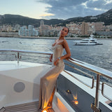 ALBINA DYLA (champagne/gold) Celeste Shimmer Gown
