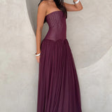 MAGIC MUSE (fig wine red) tule gown