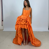 LEO LIN (orange) Illiana rose flower gown