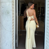 NATALIE ROLT (yellow) Fabienne backless gown
