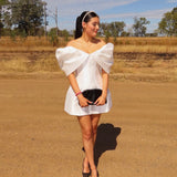 ELIYA THE LABEL (white) Nadal off shoulder mini