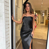 CUSTOM MADE (black) Liquid silk organza gown