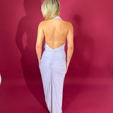 MISHA (purple/lilac) Venus gathered cupro maxi