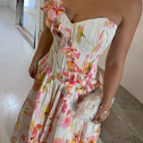 AJE (white/pink) Gracie wildflowers gown