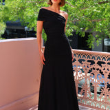 BY NICOLA (black) Fiesta off shoulder maxi