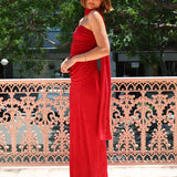 TOJHA (red) Iesha scarf neck maxi