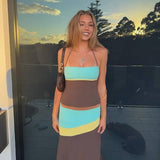 I AM DELILAH (brown/blue) Iris top / midi skirt set