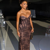 BABYBOO (black lace) Sian corset bustier maxi