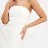 REBECCA VALLANCE (white/ivory) Madeline strapless bow gown