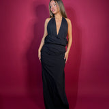 BEC AND BRIDGE (black) Priscilla bubble halter maxi