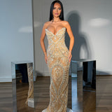 ALBINA DYLA (nude/silver) Symphony Gown