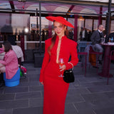 ATOIR (chilli red) Klim structured midi