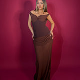 NATALIE ROLT (brown) Cadence corset gown