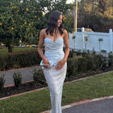 ELIYA THE LABEL (silver) Gia corset sequin maxi