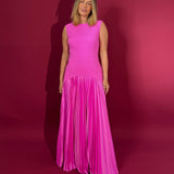 SOLACE LONDON (pink) Sofija pleated gown