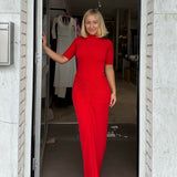 EFFIE KATS (red) Esper bodysuit / kayson maxi skirt set