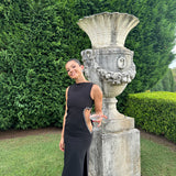 SASS AND BIDE (black) Front Seat embellished diamonte cut out gown