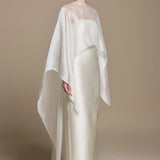 HUONG (ivory/white) Charlotte cape maxi