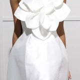 HELEN O’CONNOR (white) Strapless Lotus Mini
