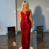 ALBINA DYLA (red) Fiorella Sequin Gown