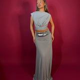 ANCE GRIA (silver/grey) Lune top/skirt set