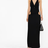 DION LEE (black) Rivet Cut Out Silver Hardware