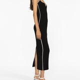 PARIS GEORGIA (black) Sweatheart white outline maxi
