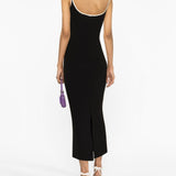PARIS GEORGIA (black) Sweatheart white outline maxi
