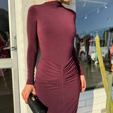 EFFIE KATS (wine) Kayson maxi skirt set